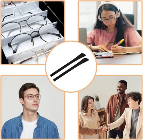 Miniatura 4 de 10 pares de puntas de silicona antideslizantes para gafas, puntas de extremo de gafas, puntas de calcetín para orejas, puntas de extremo