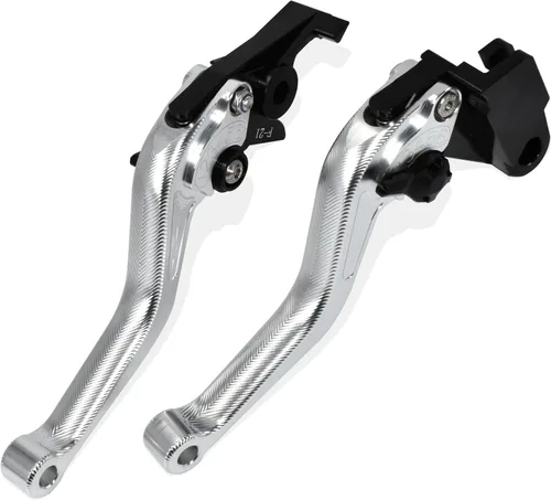 Miniatura 11 de 3D Fishbone Pattern Short Brake Clutch Lever for Yamaha Fazer FZ-1 FZ-8 FZ-6 FZ-6R FZS600, CNC Aluminum Alloy Made (Black)