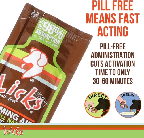 Miniatura 7 de Licks Pill Free Zen Dog Calming - Suplementos calmantes para comportamiento agresivo y nerviosismo - Golosinas calmantes para perros para aliviar