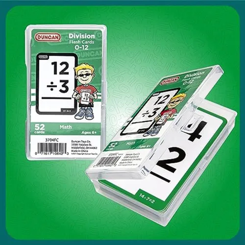 Miniatura 5 de Duncan - Tarjetas para practicar la división, verde y blanco, (3704FC)