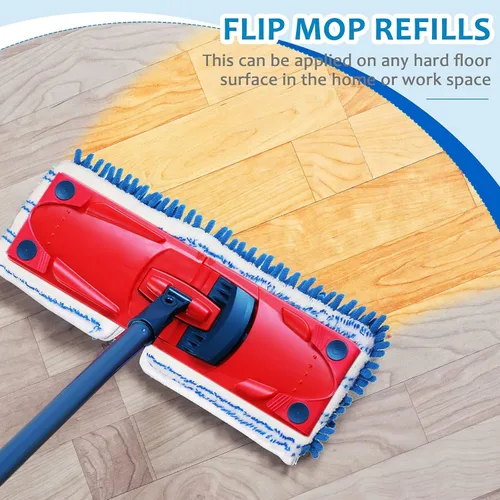 Miniatura 2 de Chengu 6 piezas de repuestos de microfibra para mopa abatible, cabezales de repuesto de doble cara, almohadillas de limpieza lavables a máquina