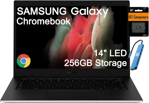 Miniatura 14 de Samsung Computadora portátil Galaxy Chromebook Go de 14 pulgadas, procesador Intel Celeron N4500, 4 GB de RAM, 64 GB de almacenamiento, ChromeOS