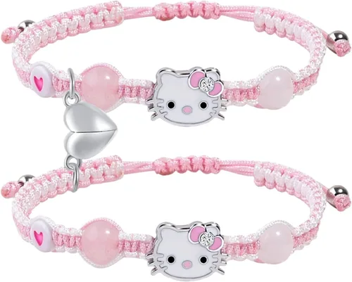 Bonito juego de pulseras para parejas a juego de amistad, regalos del día de San Valentín para novia y novio alma gemela, regalos a juego para