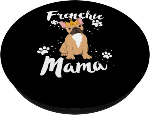 Miniatura 2 de French Bulldog Frenchie Mama - Soporte y agarre para teléfonos y tabletas, Negro