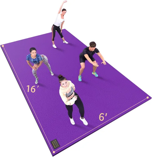 Miniatura 16 de GXMMAT Extra Large Exercise Mat 16'x6'/12'x6'/10'x6'/8'x6'(7mm), Extra Wide Workout Mats for Home Gym Flooring, Non-Slip Thick Durable Cardio Mat