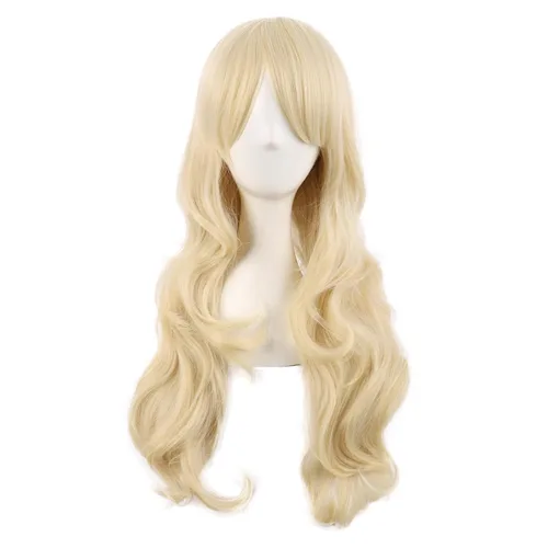 Miniatura 17 de MapofBeauty - Encantadora peluca larga y rizada para mujer, 28 pulgadas (70 cm), negro