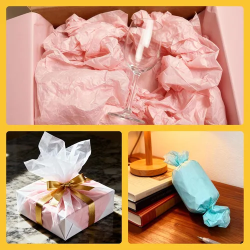 Miniatura 6 de PSISO 360 hojas de papel de seda para bolsas de regalo, 40 colores de 14 x 10 pulgadas, papel de regalo a granel para manualidades, suministros