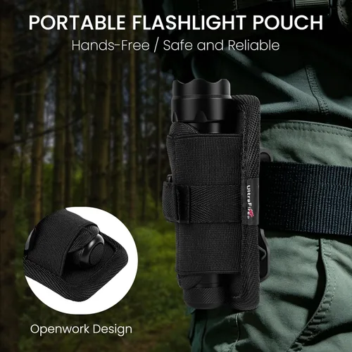 Miniatura 5 de ULTRAFIRE Mini linterna de un solo modo con funda, 1200 lúmenes de alto lumen zoomable linterna LED de mano linterna de servicio con funda