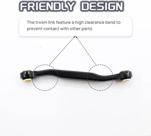 Miniatura 5 de Enlaces de chasis de alta liquidación Enlaces de suspensión Enlaces de aluminio CNC Set para TRX4M 1/18 piezas de actualización (negro)