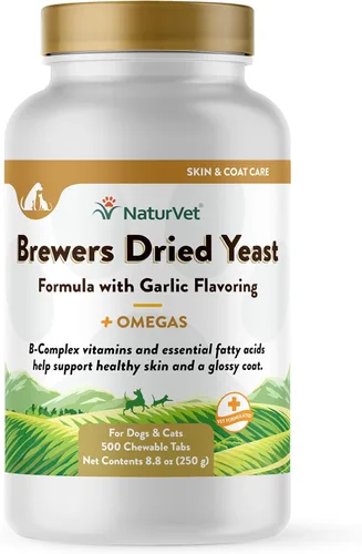 Miniatura 9 de NaturVet Brewers Fórmula de Levadura Seca con Sabor a Ajo Más Vitaminas para Perros y Gatos, Polvo, Fabricado en los Estados Unidos con Ingredientes