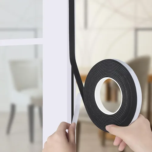 Miniatura 11 de Cinta de sellado de espuma EVA, 1 pulgada de ancho x 1/4 pulgada de grosor, cinta adhesiva para puertas y ventanas, bloqueador de corrientes