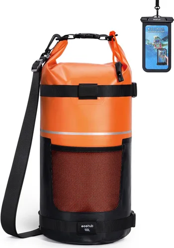 Miniatura 13 de ECOHUB - Bolsa seca impermeable para mujeres y hombres, 5 L/10 L/20 L, ligera, con tapa enrollable, mochila de almacenamiento seca para viajes