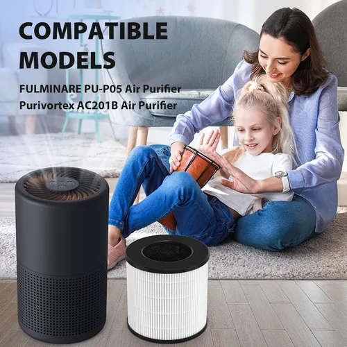 Miniatura 4 de Filtro de repuesto AC201B/PU-P05 para purificador FULMINARE PU-P05, también compatible con Purivortex AC201B, paquete de 2
