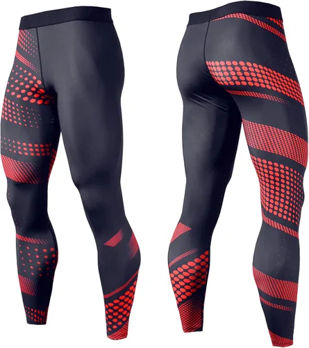 Miniatura 4 de OEBLD Pantalones de compresión para hombre con bloqueo UV, mallas para correr, paquete de 1 o 2 leggings para gimnasio y yoga para entrenamiento