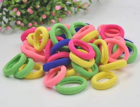 Miniatura 5 de Accesorios para el cabello para niñas y niños, bandas de goma para cola de caballo, bandas elásticas para el cabello (negro)