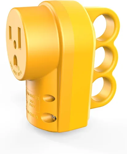 Miniatura 8 de RVGUARD Receptáculo de montaje en superficie NEMA 6-50R de 50 amperios, toma de corriente de 125/250 voltios, amarillo, certificación ETL