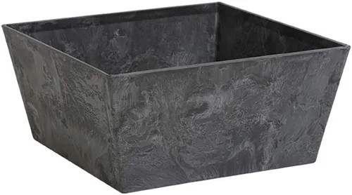 Novelty ArtStone 36108 - Maceta cuadrada baja, color negro, 10 pulgadas