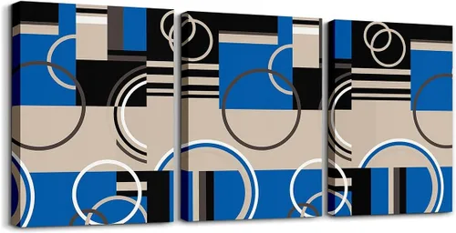Miniatura 46 de Erosebridal Bohemian Wall Decor 12"x16" 3 Piece Country Southwestern Canvas Wall Art Boho Aztec Arrows Diamond Poster Print Black Gray Geometric