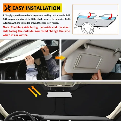 Miniatura 3 de D-Lumina Winshield - Parasol para Range Rover Sport 2014-2022, protector solar frontal plegable bloquea los rayos UV, parasol para ventana
