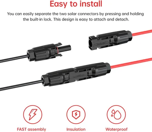 Miniatura 3 de ELFCULB Cable solar XT60 de 10 AWG 2 pies 2 10 25 35 50 75 100 pies XT60 cable de extensión conector de panel solar a conector XT60 para estación