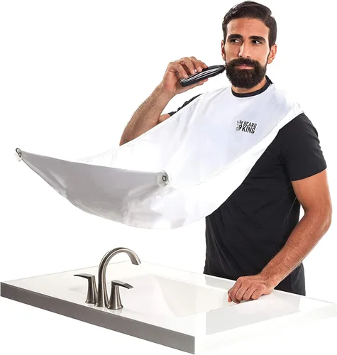 Miniatura 13 de BEARD KING Delantal con babero para barba, como se ve en Shark Tank, regalos para él, rellenos de calcetines para hombres, regalo para hombres Negro