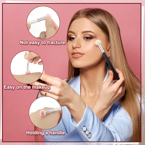 Miniatura 4 de Skyley Juego de brochas de maquillaje de esponja de belleza, aplicador de esponja, cepillo corrector, cepillo de maquillaje de cabeza suave, cepillo
