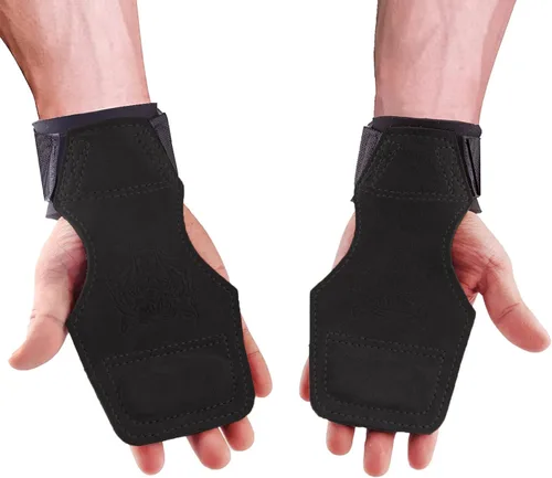 Correas de muñeca para levantamiento de pesas para un máximo apoyo de agarre, correa de levantamiento de peso muerto y guantes de agarre de