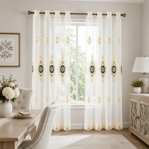 Miniatura 9 de VOGOL Cortinas/Cortinajes/Paneles/Tratamientos Personalizados Simples de Chenilla Jacquard Opacas Elegancia para Ventana para Dormitorio Sala