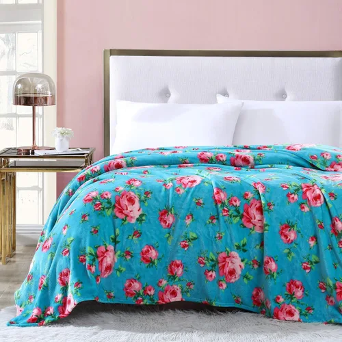Miniatura 3 de Betsey Johnson - Manta individual, ropa de cama de felpa ultrasuave, manta suave de gran tamaño, artículos esenciales para dormitorio (Bouquet Day)