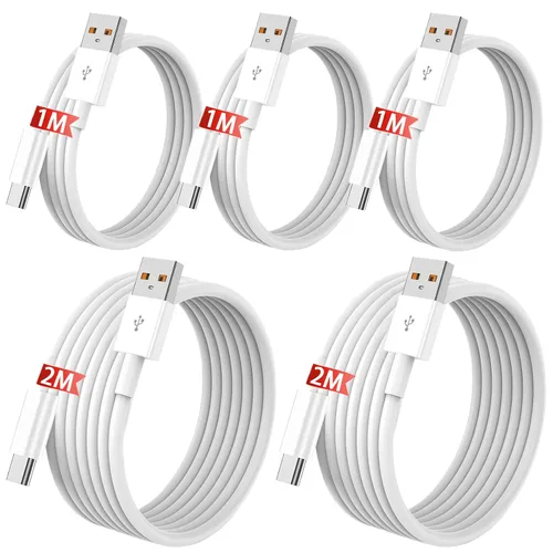 Miniatura 8 de Cable de carga rápida USB A a USB C, paquete de 5 unidades de 5 x 3.3 pies, cable de carga, transmisión de datos, compatible con iPhone 17/16/15