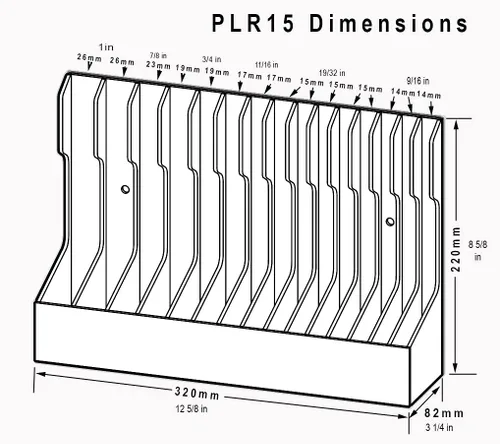 Miniatura 5 de Pliersrack PLR15 Organizador de Alicates - Soporte de Plástico Resistente para 15 Alicates para Caja de Herramientas u Organización de Tablero