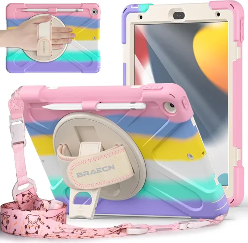 Miniatura 19 de BRAECNstock - Funda para Apple iPad de 9ª/8ª/7ª generación, de 10.2" 2021/2020/2019, funda protectora a prueba de golpes para iPad de 10.2 pulgadas