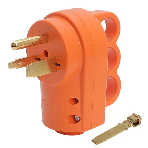 Miniatura 9 de Nema 6-30P/Nema 6-50P 30A/50A 250V Soldador Enchufe de alimentación rewirable, conectores de hoja recta Nema 6-30P con certificación ETL, enchufe
