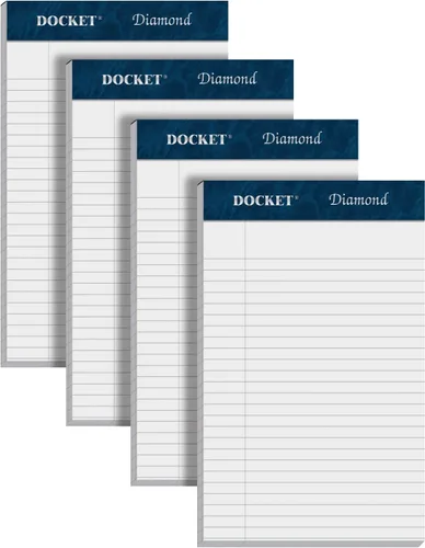 Miniatura 5 de Tops Docket Diamond - Tableta de papelería prémium 100% reciclada, 5 x 8 pulgadas, perforada, blanca, regla estrecha, 50 hojas por bloc, 4