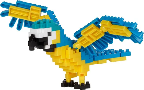 Miniatura 2 de nanoblock - Aves - Guacamayo azul y amarillo, serie Colección Kit de construcción