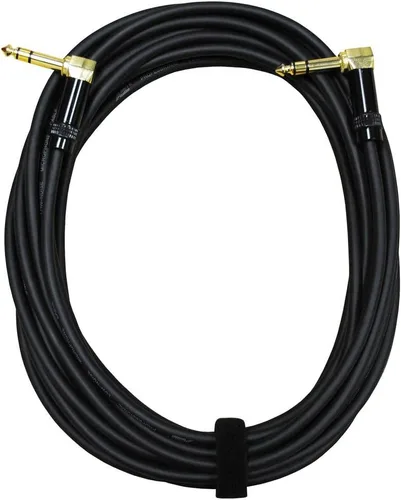 Miniatura 2 de Audio2000'S E25125 - Cable TRS en ángulo recto de 1/4 de pulgada, chapado en oro de 1/4 de pulgada TRS en ángulo recto de 1/4 de pulgada