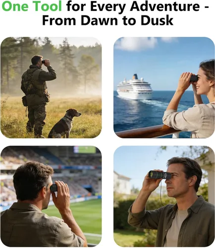 Miniatura 6 de Telescopio monocular de 8 x 32 para adultos, prisma BAK4 de alta potencia, revestimiento FMC, IPX7, impermeable, alcance compacto para observación