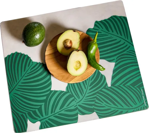 Miniatura 21 de Modern-Twist Mantel individual rectangular de silicona de 14 x 16 pulgadas, 100% silicona de grado alimenticio, estampado Asawa en niveles, paquete