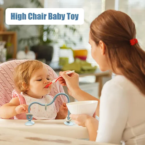 Miniatura 7 de Juguetes educativos Montessori para bebés y niños pequeños, juguetes de silla alta con ventosas para niños pequeños de 0 a 6 M+, juguete de Azul