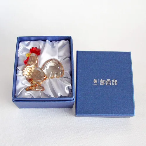 Miniatura 7 de DOJOZ Figura de gallo de cristal coleccionable linda figura regalo adorno decoración del hogar (blanco)