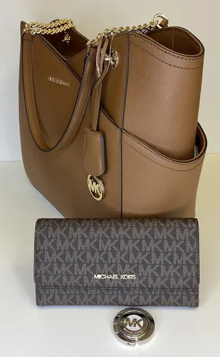 Miniatura 4 de Michael Kors Jet Set - bolsa de hombro para viaje con cadena grande, cartera triple Michael Kors Jet Set.