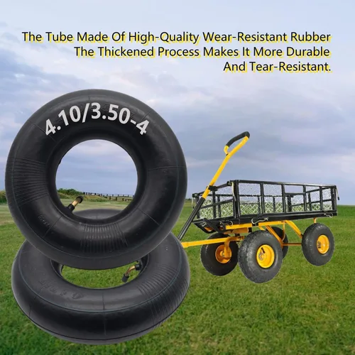 Miniatura 4 de 4.10/3.50-4 Tubos 4.10 3.50-4 Cámara de aire para neumáticos resistente de mano, triciclo eléctrico, carretillas, carritos de una rueda, cortacésped