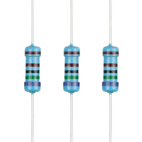 Miniatura 11 de 100 resistencias de 1 ohm 1/2 W (0.5 vatios) ±1% tolerancia de película metálica, resistencia fija de múltiples valores de resistencia opcional
