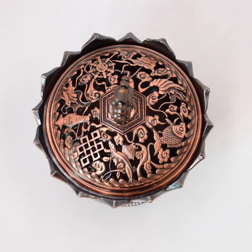 Miniatura 3 de Buddha Lotus Flower Zinc Aleación Metal Incienso Quemador Incienso Titular Incienso Incienso para palo/Cono/Pequeña Bobina Incienso