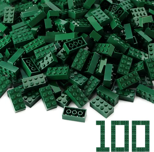 Miniatura 9 de Ladrillos de 2 x 4, lima, 320 piezas partes de color verde amarillento, kit de construcción clásico, conjunto de juego creativo, bloques de juguete