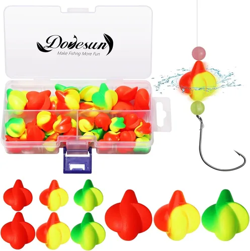 Miniatura 13 de Dovesun 220/104/80/60/54/52/42 piezas Pompano Rig Floats para Surf Pesca Bobbers de espuma para pesca con mosca Bobbers Floats Kit
