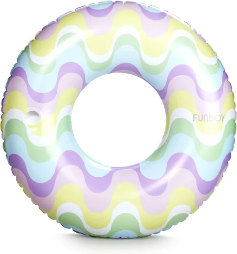 Miniatura 10 de FUNBOY Flotador tubular inflable tamaño gigante con diseño de conchas de sirena, estilo dona, flotador de piscina de lujo para fiestas de verano