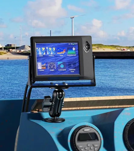 Miniatura 5 de VAZESWIN Soporte de bola de aleación de aluminio de 1 pulgada para Garmin Striker 4, soporte buscador de peces con placas redondas de orificio AMPS