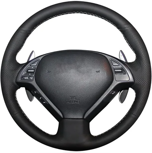 Miniatura 16 de Loncky - Funda de cuero para volante color beige, ajuste personalizado para Infiniti G37/ Infiniti G35/ Infiniti EX35 /Infiniti EX25/ Infiniti EX37