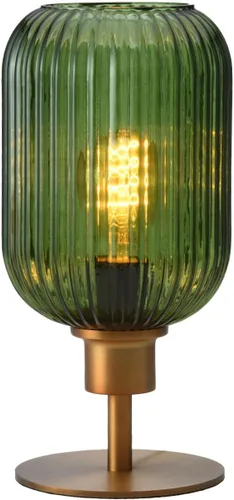 Miniatura 17 de Lámpara de mesa de vidrio de mediados del siglo, lámpara de escritorio regulable, bombilla LED incluida, temporizador incorporado, vidrio ámbar